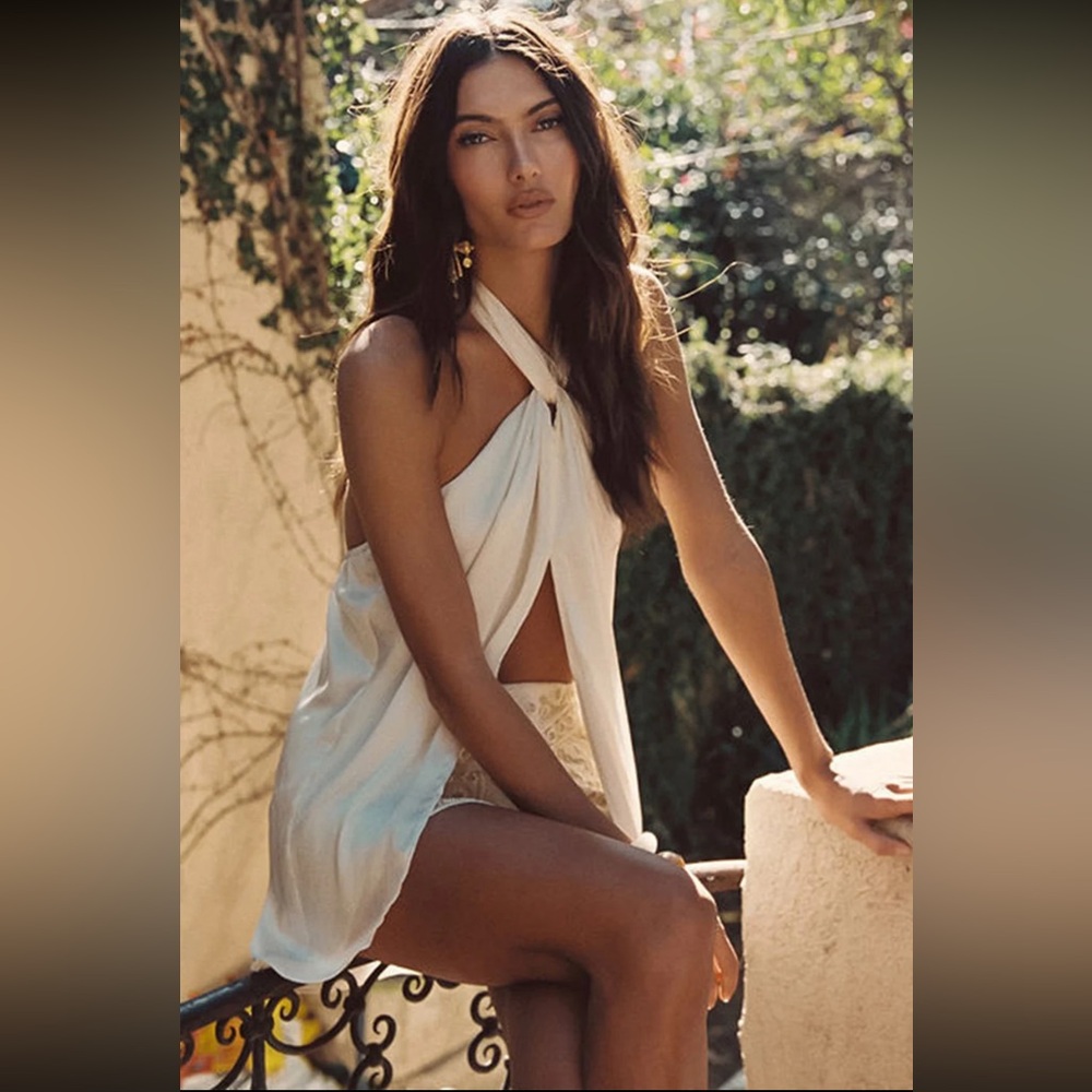 Moonlit Kiss Satin Halter Top